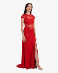 Scarlett Illusion Lace Beaded Maxi Dress