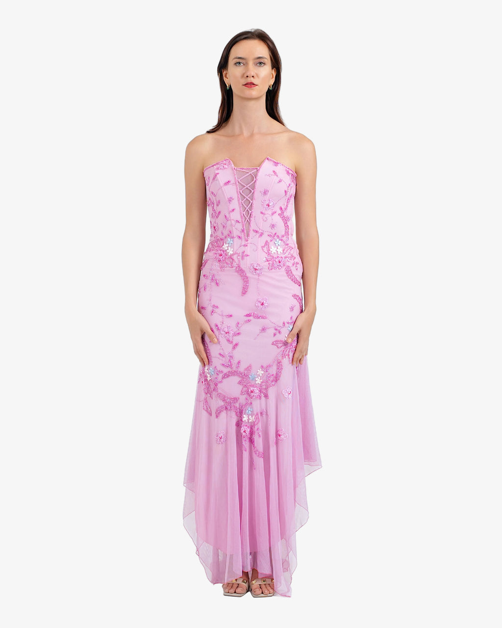 Celeste Corset Beaded Maxi Dress – Candy