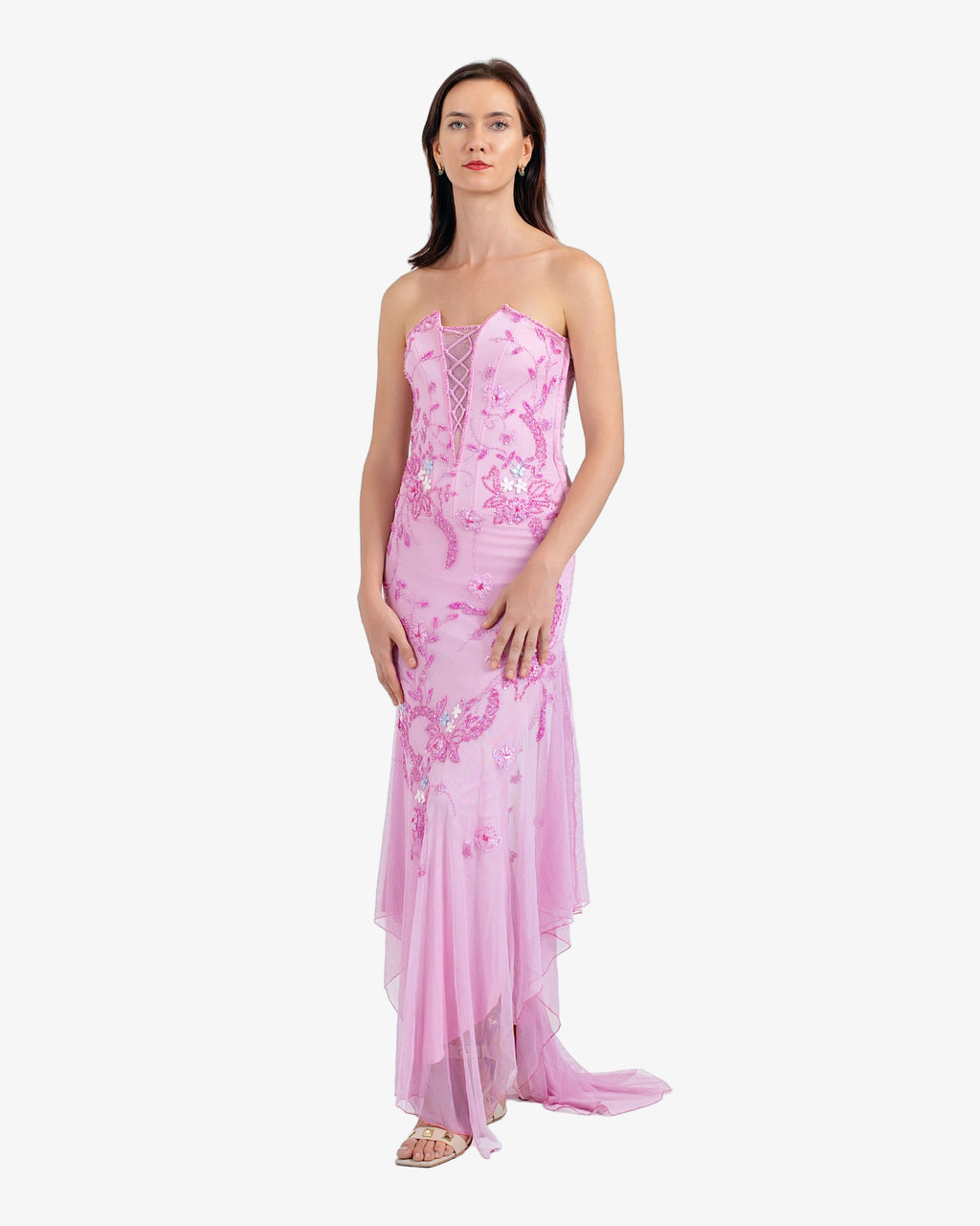 Celeste Corset Beaded Maxi Dress – Candy