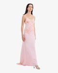 Lyra Beaded Sequin Maxi Dress – Pink