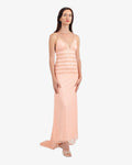 Elara Beaded Maxi Dress – Peach