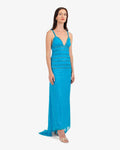 Elara Beaded Maxi Dress – Turquoise