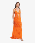 Vega Beaded Maxi Dress – Orange