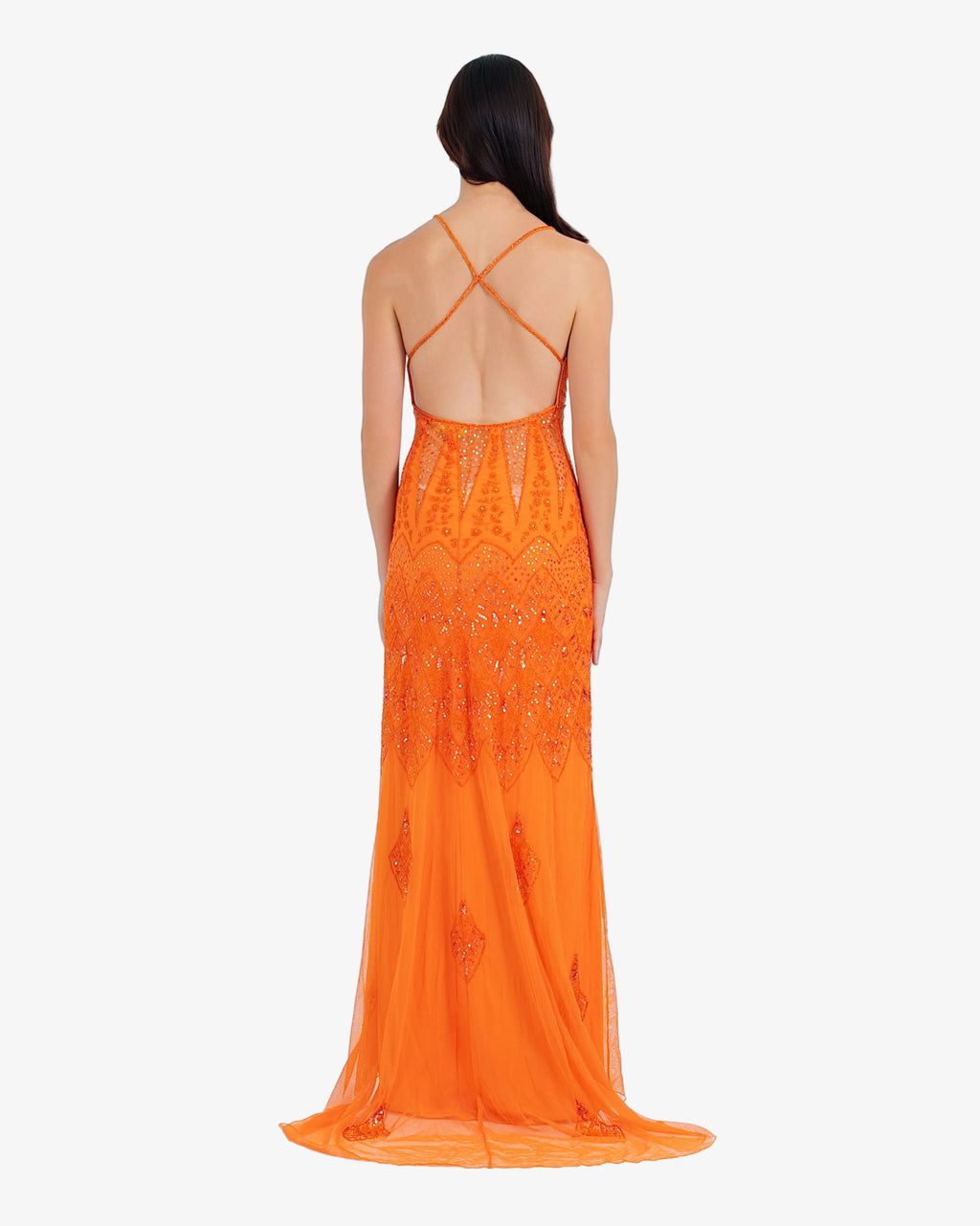 Vega Beaded Maxi Dress – Orange
