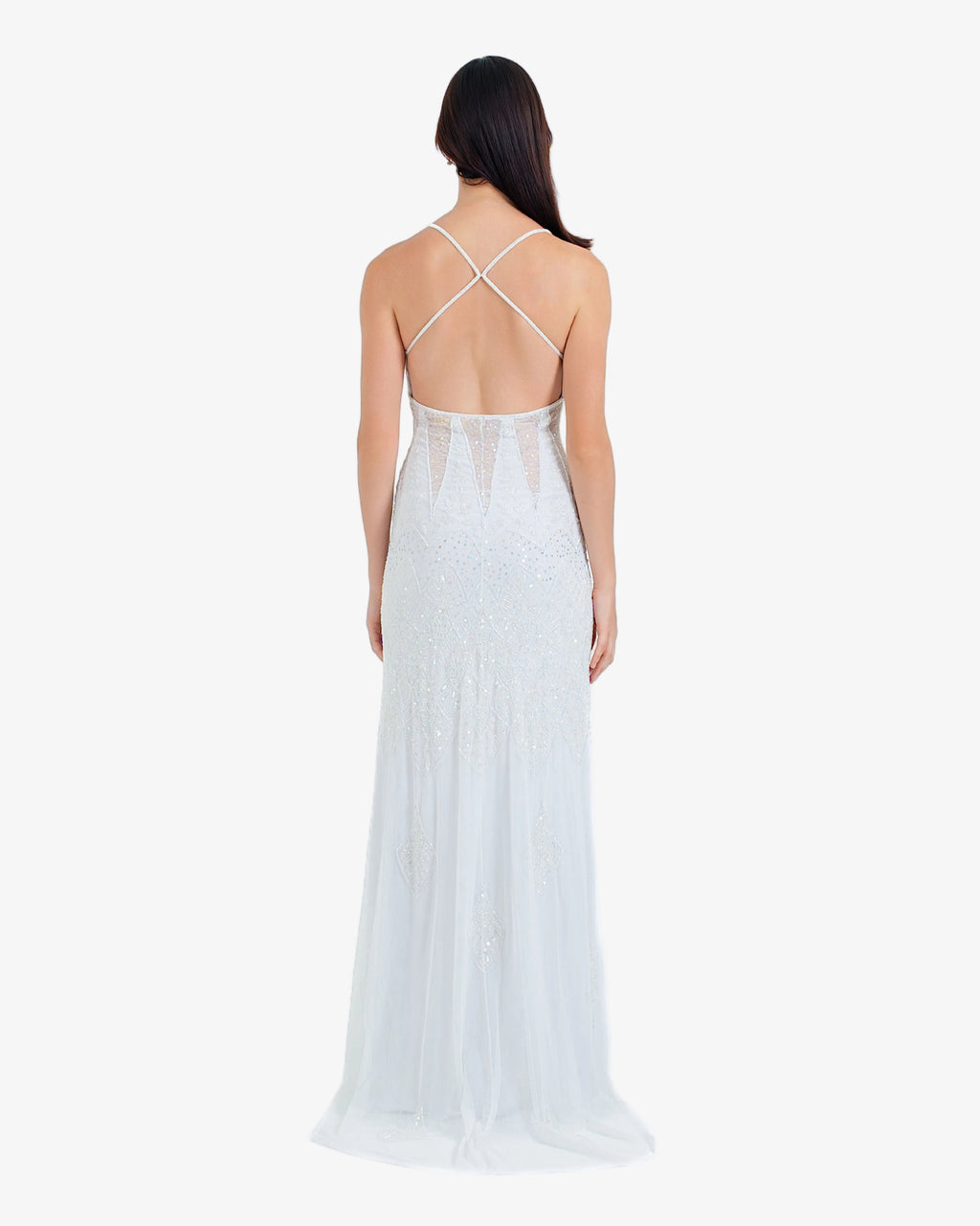 Vega Beaded Maxi Dress – White