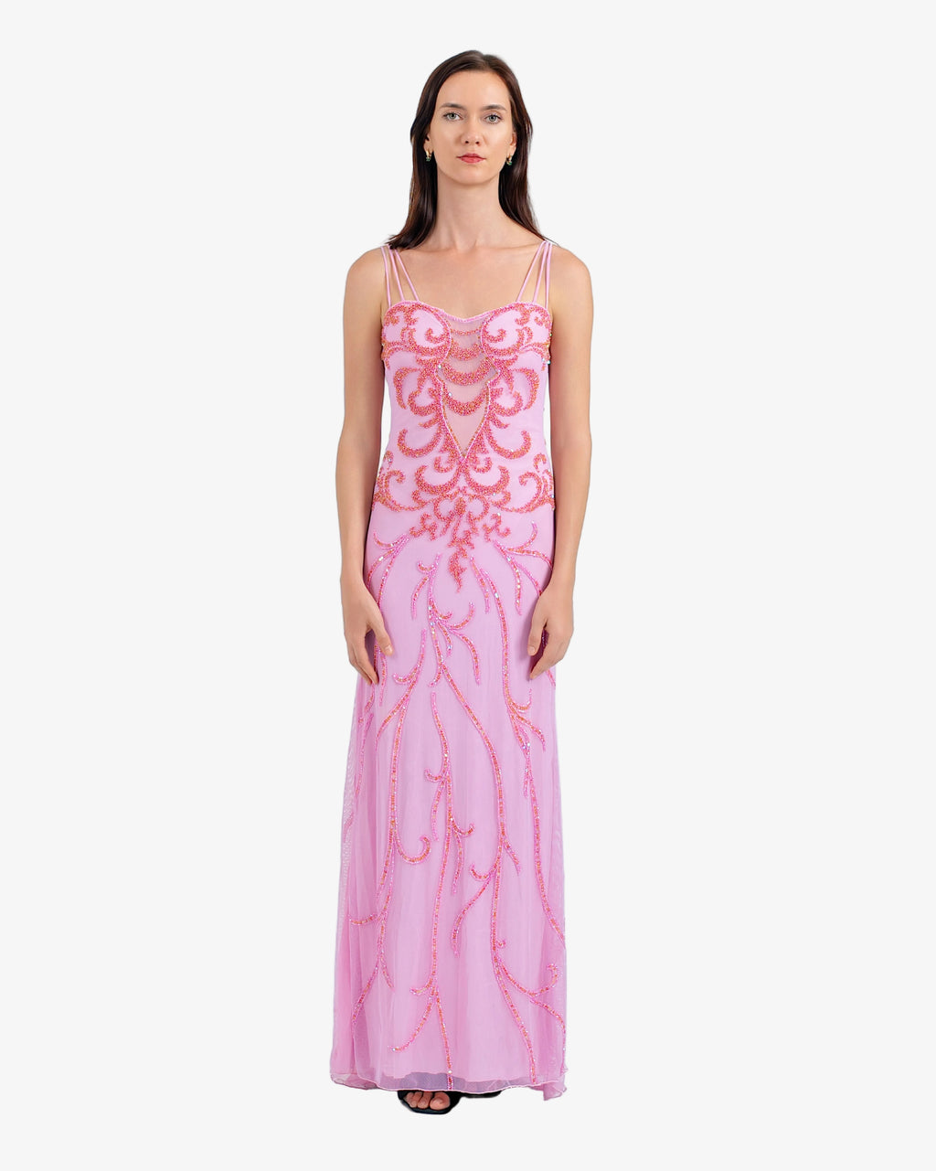 Nouveau Beaded Sequin Maxi Dress – Candy