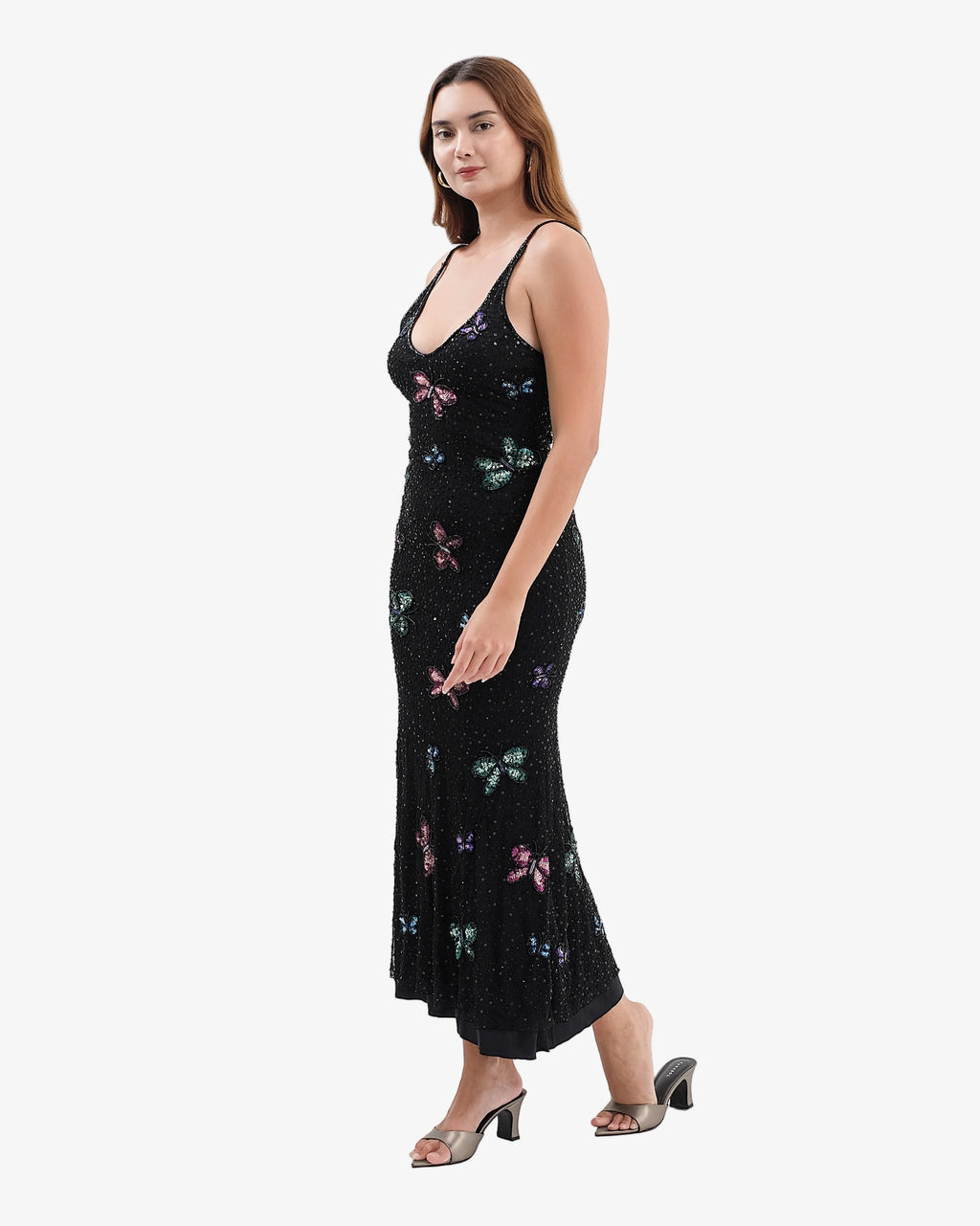 Luna Butterfly Sequin Maxi Dress